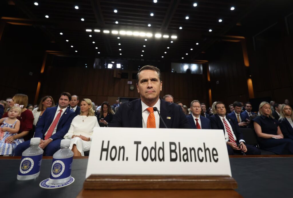 Todd Blanche Faces Senate Grilling at Attorney General Hearing-thumbnail